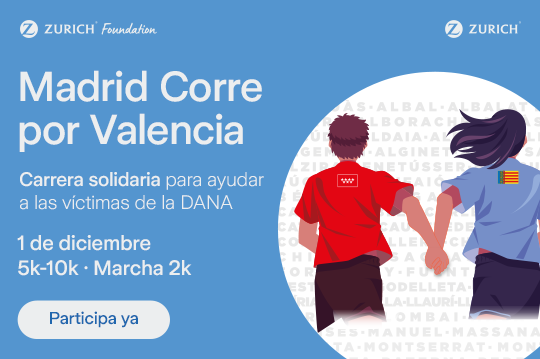 Banner de animación para la carrera solidaria Madrid corre por Valencia